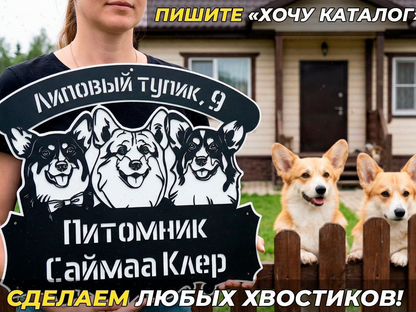 Вывеска на дом с животными из металла, Островной