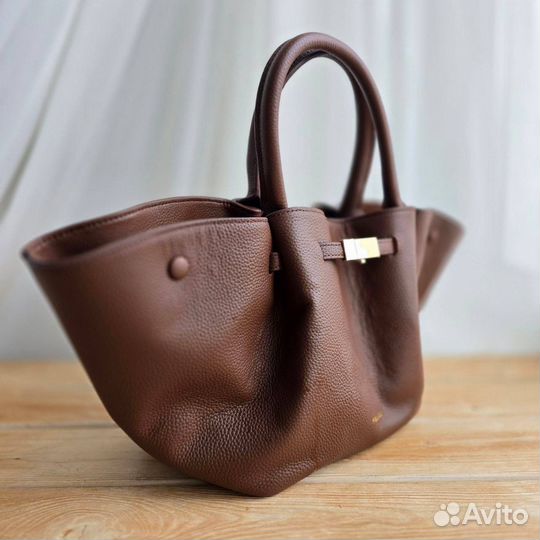 Сумка кожаная с ручками Polene