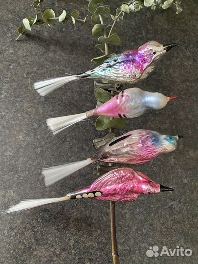 Советские елочные игрушки гдр птички