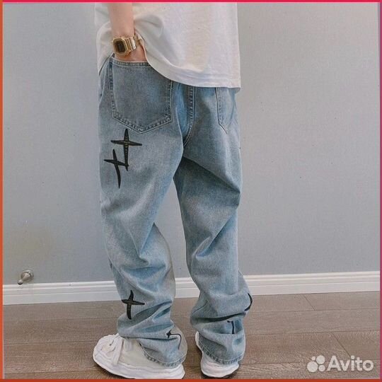 Штаны карго Y2K с крестами (Номер артикула: 38819)