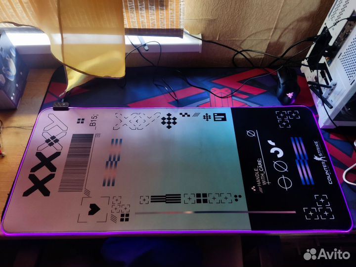 Игровой коврик для мыши с подсветкой