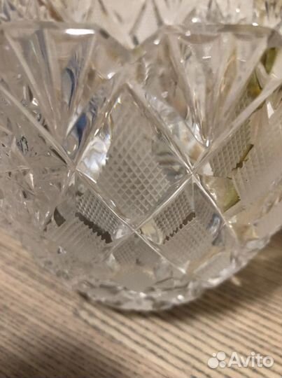 Хрустальная ваза СССР винтаж советская