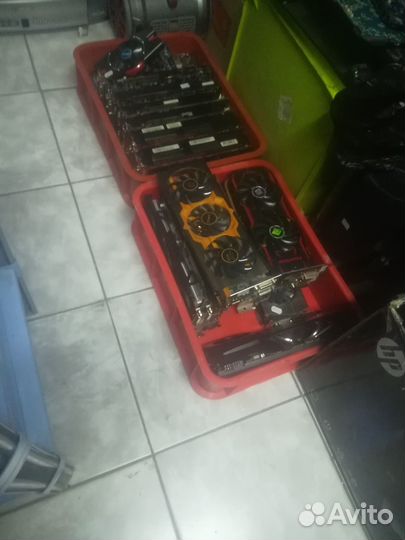 Видеокарты, б/у, старые, на расос, оптом