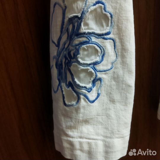 Пиджак женский белый хлопок эластан Италия