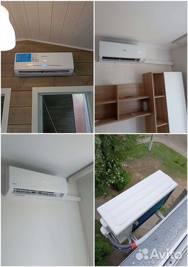 Установка кондиционеров, закладка трасс