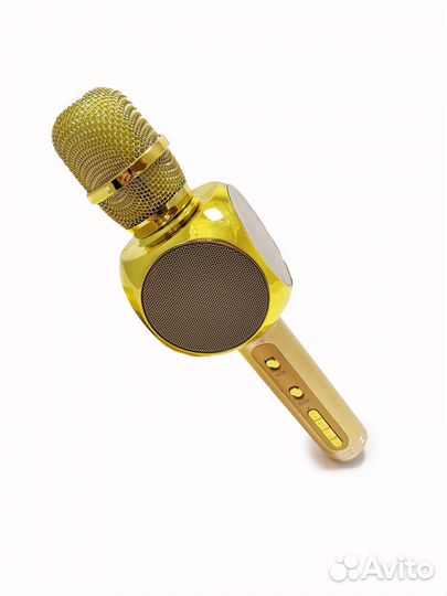 Красивый караоке-микрофон YS-63 gold.Новые,маг-н