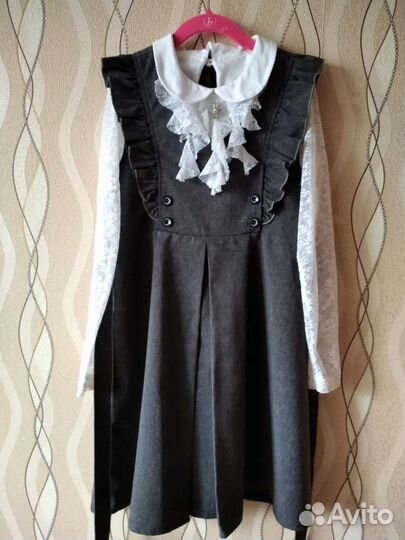 Сарафан школьный / белая блузка / школьная форма