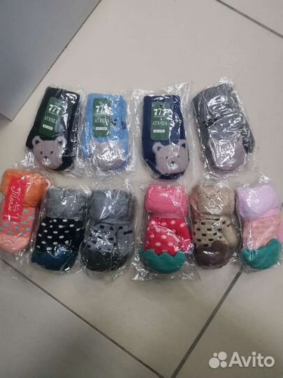 Варежки детские 1 год