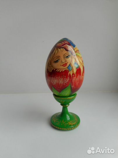 Яйцо расписное деревянное