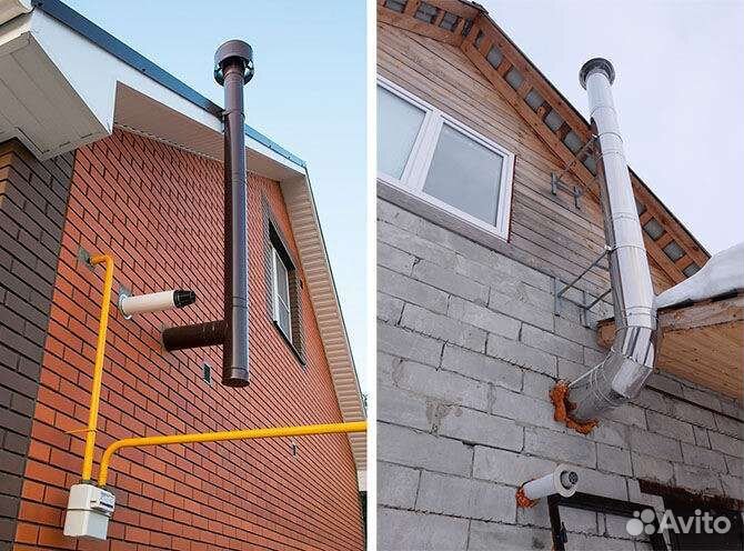 Установка вытяжек для газовых котлов,уст.котлов