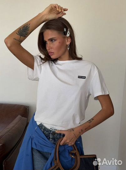 Футболка белая Miu Miu, 42-44 новая