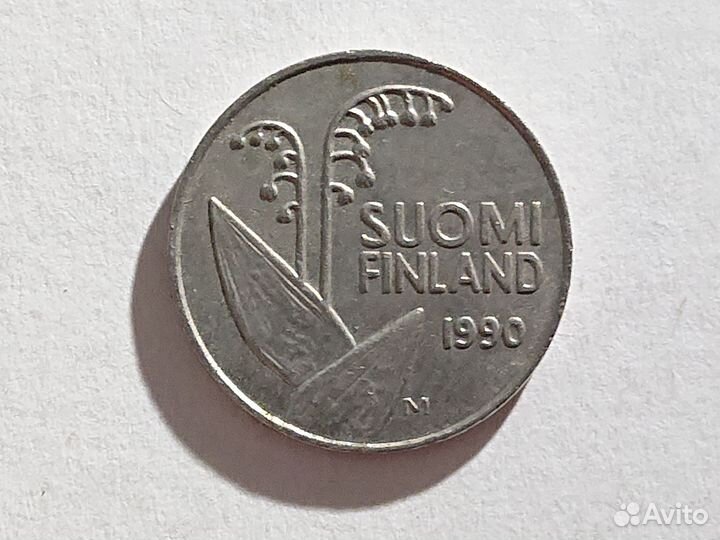 Монета 10 Pennia Penni Suomi Finland 1990