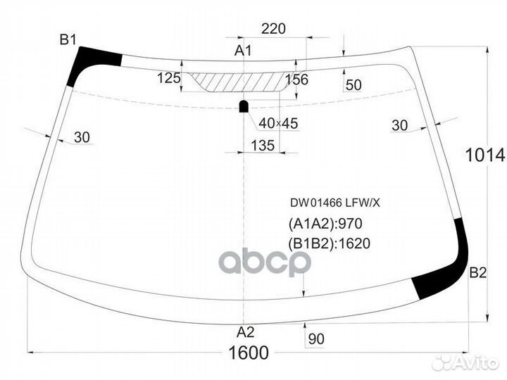 Стекло лобовое chrysler 300M/concorde/dodge INT