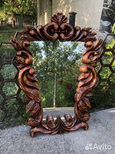 Зеркало деревянное ручная работа