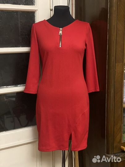 Платье красное корпоратив банкет 44 46 италия