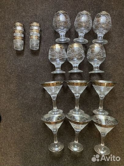 Набор бокалов, рюмки 18 предметов