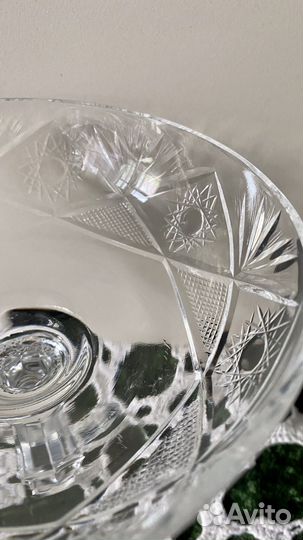 Ваза для фруктов хрустальная франция