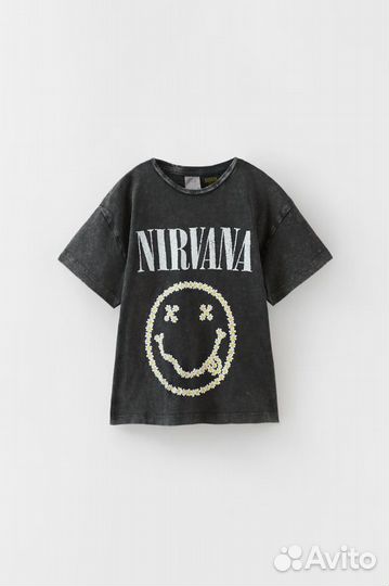 Zara 140 футболка nirvana