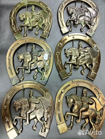 Настенное панно СССР подкова богатырь силумин