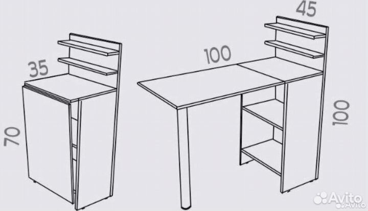 Маникюрный стол складной бу