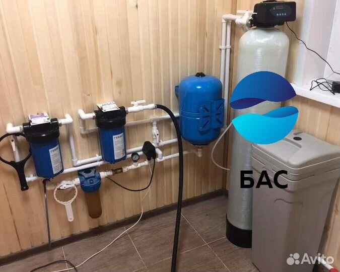 Фильтрация воды со скважины, умягчение