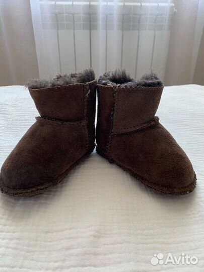 Ботинки натуральные для новорожденных