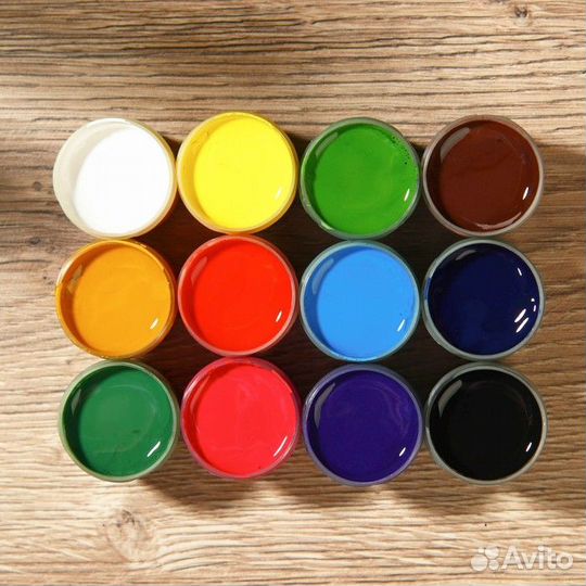 Набор художественной гуаши 12 цветов 17 мл