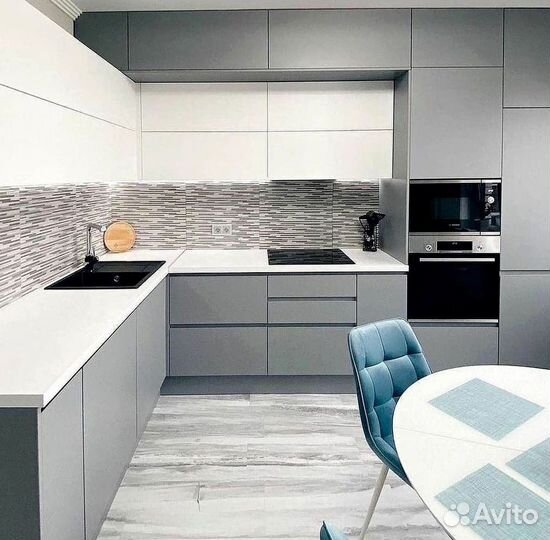 Угловой кухонный гарнитур современный