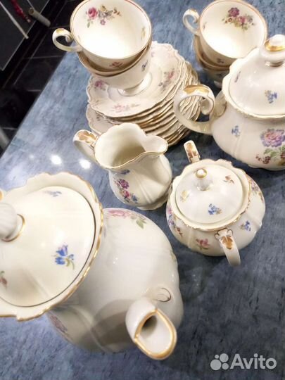 Антикварный сервиз старинный чайный германия
