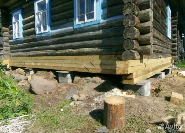 Ремонт фундамента и подъем дома