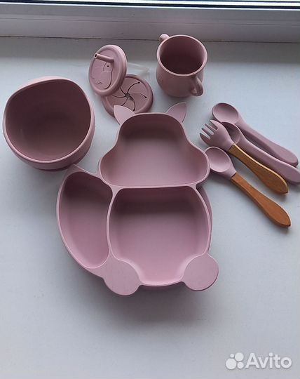Силиконовая детская посуда