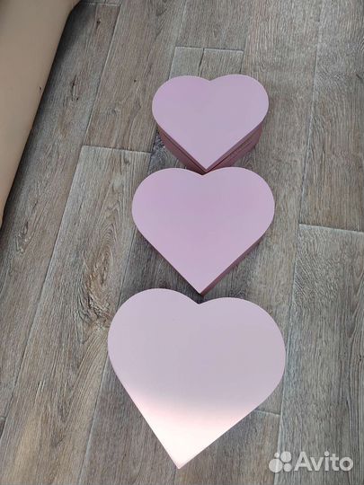 Коробки сердце 3 в 1, пенабоксы