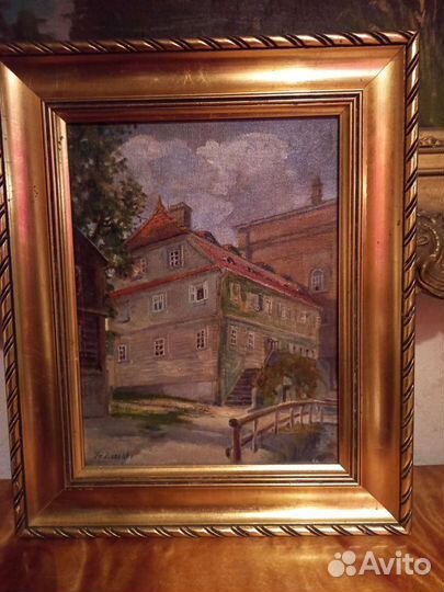 Антиквариат картина маслом на холсте
