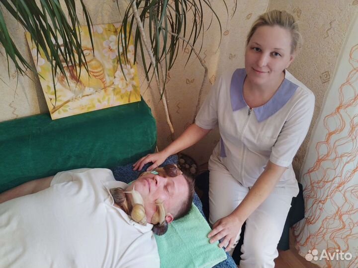 Массаж африканскими улитками