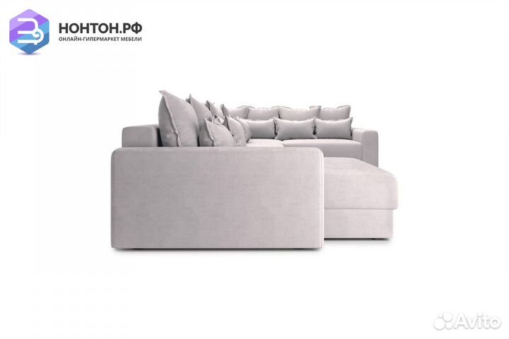 Диван п-образный тик-так Омега бежевый