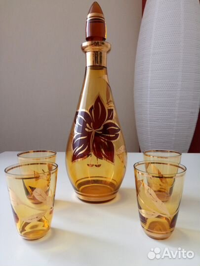 Набор для ликёра (чешское стекло)