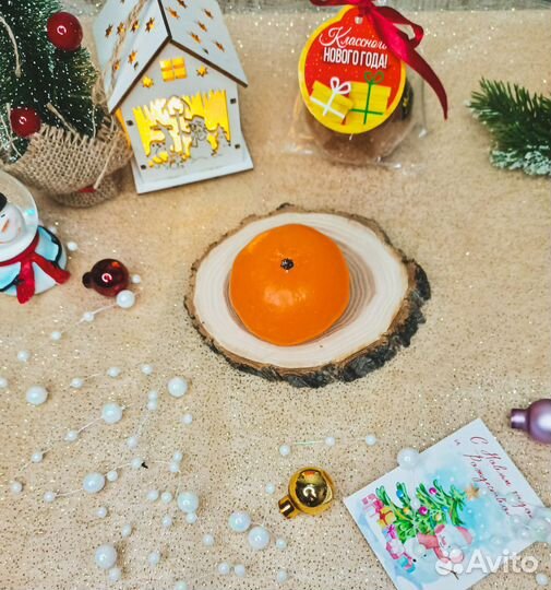 Мыло ручной работы мандарин