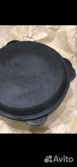 Казан чугунный с чугунной крыжкой сковородой 10 л