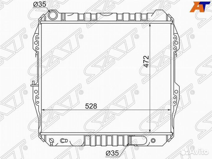 Радиатор Toyota 4Runner 89-95 / Hilux Surf 89-95