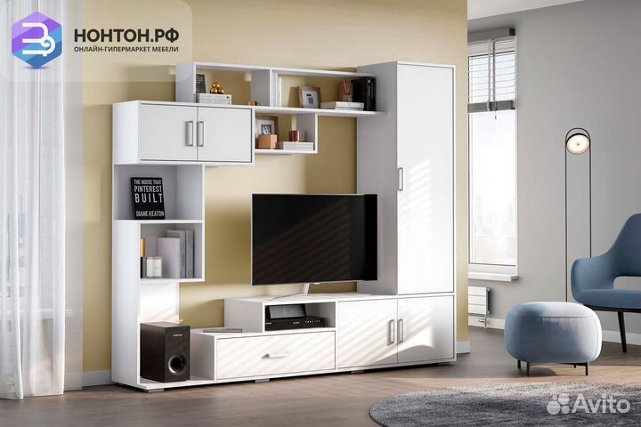 Стенка Диско белый текстурный