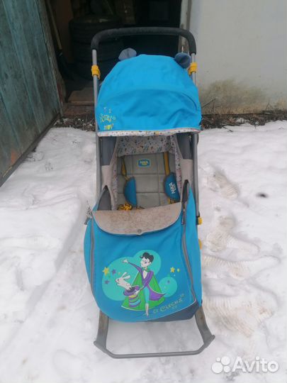 Детские санки на колесах