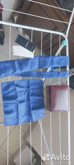 Новый шёлковый Галстук+платок муж+коробка Kanzler