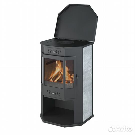 Печь-Камин везувий пк-05 Призматик с плитой Талько