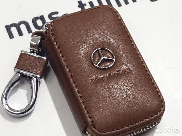 Ключница универсальная Mercedes коричневая