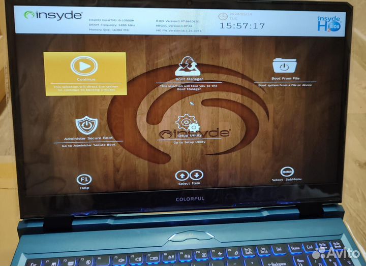 Ноутбук colorful p15 blue RTX 4060