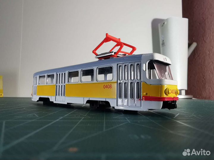 Трамвай Tatra t3 в родной коробке, металл