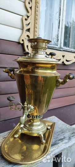 Старинный антикварный самовар 19в