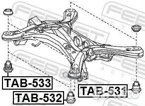 Сайлентблок подрамника TAB533 Febest