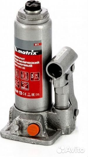 Домкрат Matrix бутылочный, 2 т, 181-345 мм, в кейс