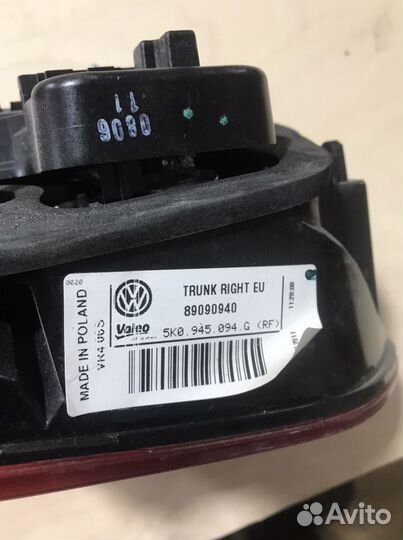 Фонарь задний правый Volkswagen Golf 6